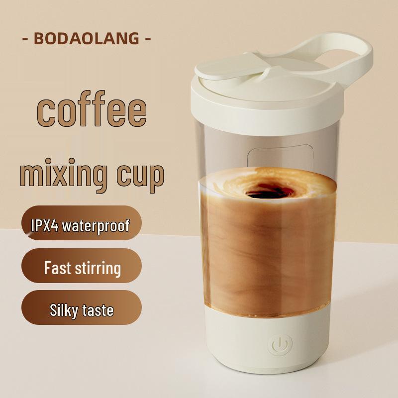 Electric Automatic Stirring Mug for Coffee & Milk with One-Button Operation, Food-Grade Material.