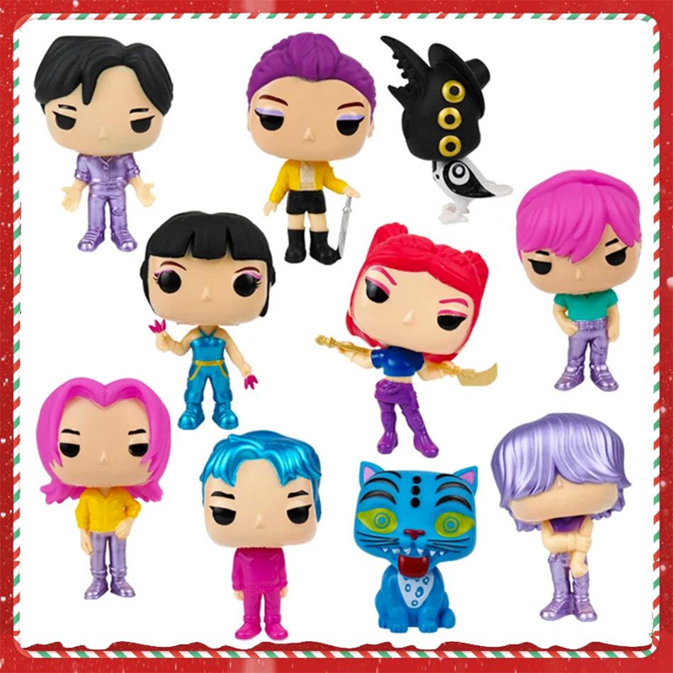 10pcs/set Kpop Demon Hunters Figure Pvc Model Anime Figurine Collection Statue Desk Decoration Dolls Children Toy Halloween Gift