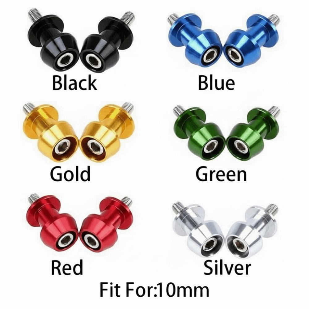 10mm Diameter Swingarm Spools Slider CNC Machined Motorcycle Stand Spools Garage Use