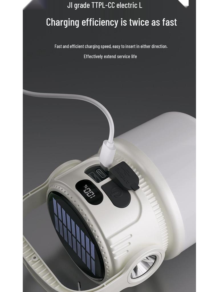 Solar-Powered Multifunctional Camping Light with USB Charging & Remote Control for Outdoor Use