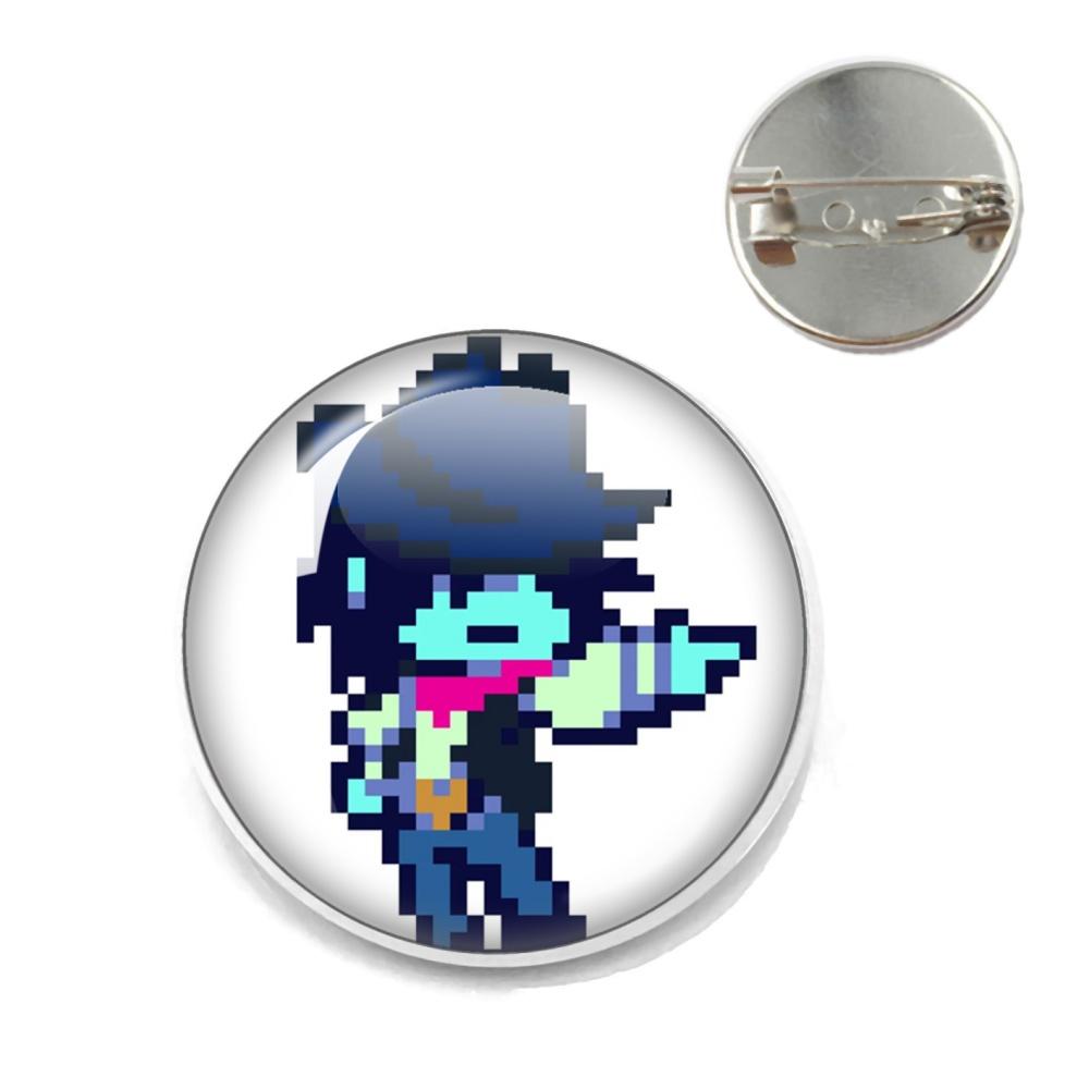 Deltarune Postava ze hry Kris Vtipný Meme Kovové Špendlíky Skleněná Brož Odznaky Doplňky Špendlíky Herní Fanoušci Přátelé Šperky Dárek