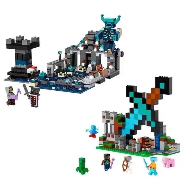 My Worlds Cross Whistle The Sword Outpost Compatible 21246 Dark World Building Brick Model Building Toy Kids Birthday Gift Toys