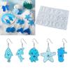 Ocean Series Earring Molds Resin Jewelry Molds,Earring Silicone Mold for w/ Hole for DIY Resin Jewelry,Pendant,for Key C
