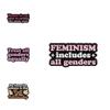 Equaiiy Series Stylish Metal Badge Unique Geometric Brooch With Colorful Lettering For Fashionable Occasions