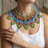 Handmade Multicolor Rice Bead Necklace Shawl Bohemian Jewelry Women's Collares Statement Jewelry