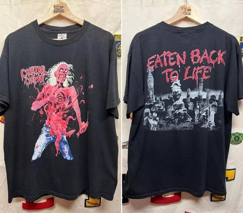 Cannibal Corpse Band Eaten Back To Life Black Unisex T-Shirt Tops Tee Reprint S-4XL