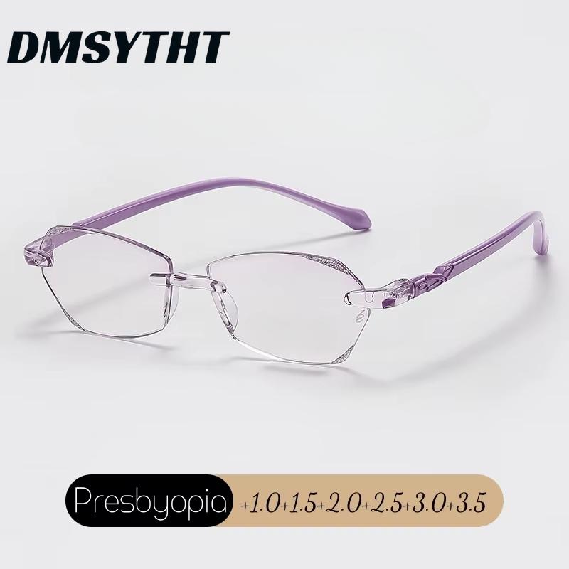 Fashion Ultra Light Women Diamond High Definition Anti Blue Light Reading Glasses Integration Design Presbyopia Eyeglasses