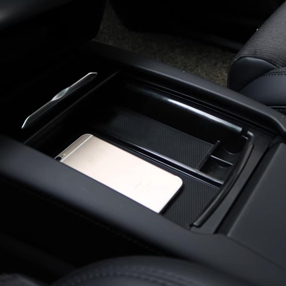 Car Central Armrest Storage Box Organizer Tray Case Accessories for Tesla Model X 2016 -2020 for Tesla Model S 2016 -2020 Black