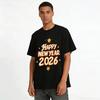 Happy New Year 2206 Fest Printed Casual Casual Top Pure Cotton T-shirt
