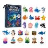 2D Flat Acrylic Pendants Ocean Advent Calendars 2026, Marine Themed 24 Days Christmas Countdown Calendar, Holiday Surprise Gift Box Sea Animal