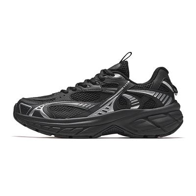 At2002 Retro Sports Low-Top Freizeitschuhe Damen Sneaker Schwarz Silber 922445502-4