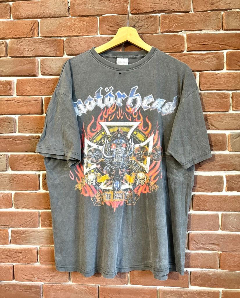 Motorhead Best Of 00s Vintage Distressed Metal Band Tee L Black Unisex T-Shirt