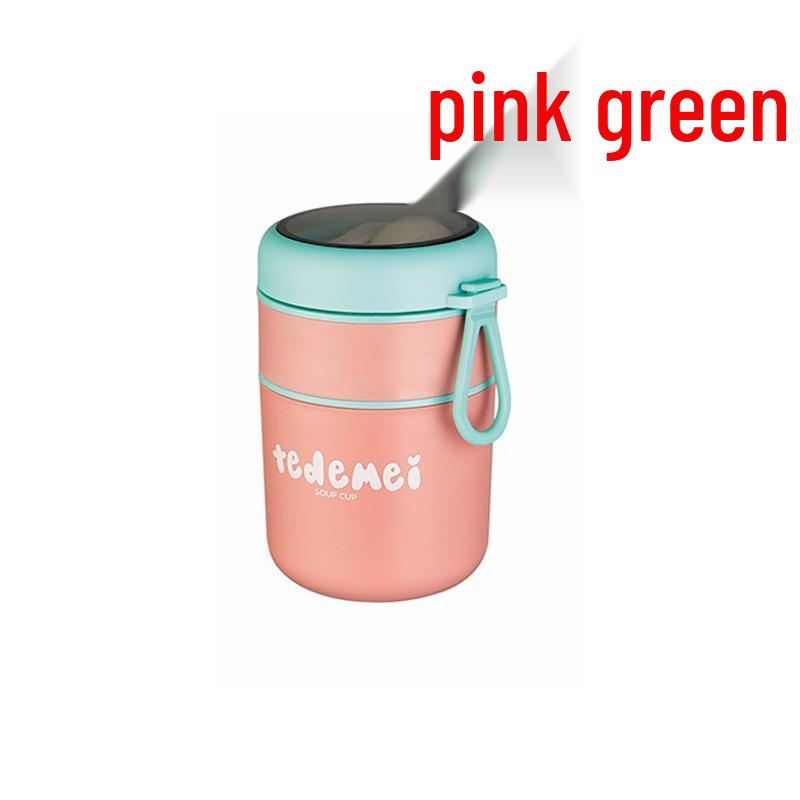 Creative Stainless Steel Insulated Soup and Cereal Cup - Portable Mini Meal Replacement Pot for Office Workers