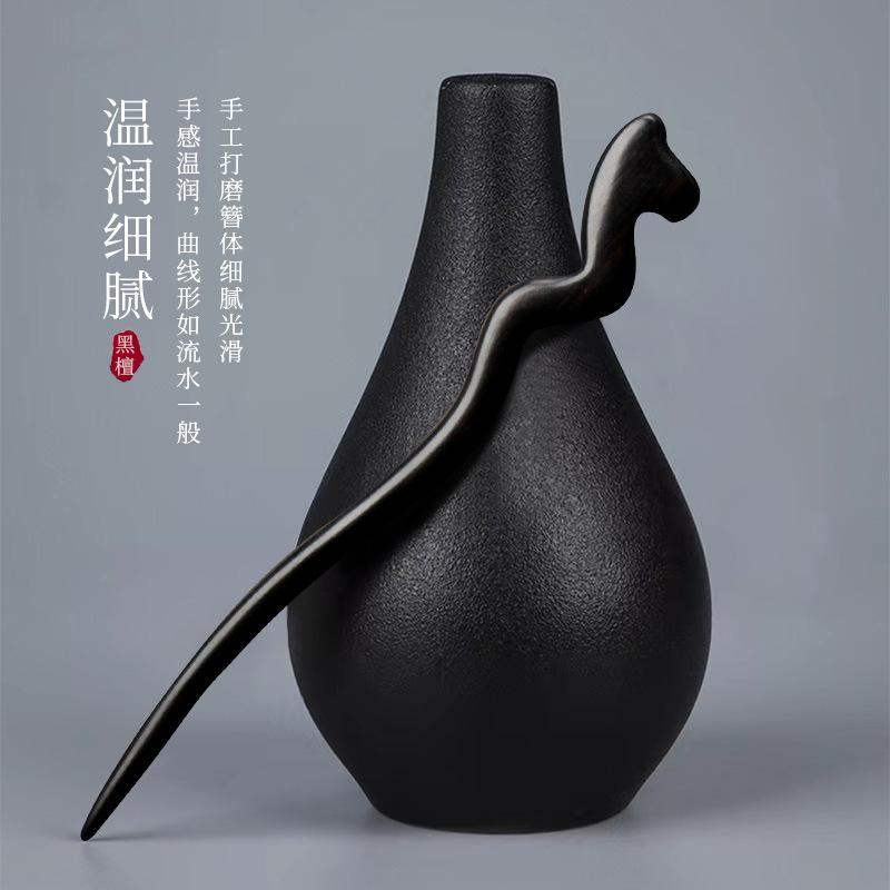 Čínské vlásenky vyřezávané santalové dřevo krok třesení vintage šaty hanfu vlasové vidličky šperky tvar kvetoucí švestky vlasové doplňky