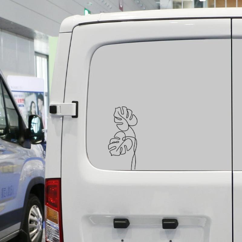 Leaf Sticker Monstera Leaf Car Window Graphics Truck Windshield Body Laptop Vinyl Decal Waterproof Plant Lover Decor Accessories