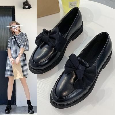 2024 Nouveaux Mocassins pour Femmes Nœud Papillon Chaussures Slip-on Chaussures Bateau pour Femmes Chaussures Oxford Noires Chaussures Décontractées Cuir Verni zapatos mujer 8231N