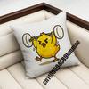 For Lively Cute Cartoon Funny Gym Chick Chicken Throw Pillow Case Sham 45X45Cm 40X40Cm Square Car Pillowcase Pad Cushion Cover