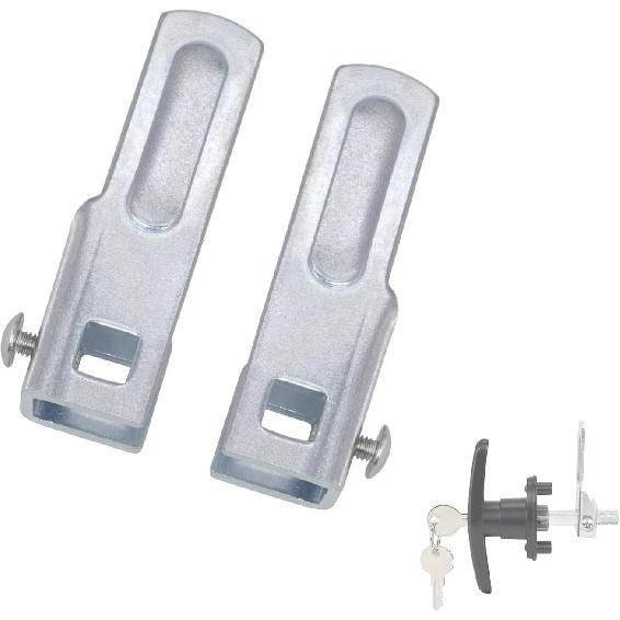 Truck Cap Locking T-Handle, Matching Set T-Handles Lock, Truck Cap Topper Camper Shell Locking T-Handle, Keyed Alike Black T-Handle Lock Kit