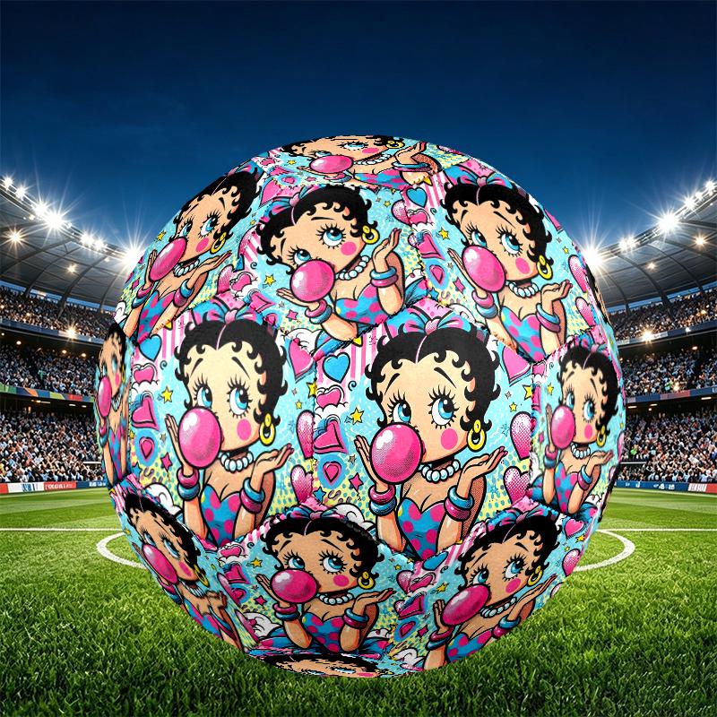 Sexy Doll Print Size 5 Soccer Ball, PU Wear Resistant Football for Match Training and Daily Practice, Birthday Gift for Soccer Fans