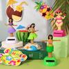 4 Pack Hawaii Girl Solar Dancing Decorative Ornaments Car Shaking Head Dancer Doll Hawaii Toy Swing Figurines Car Windowsill