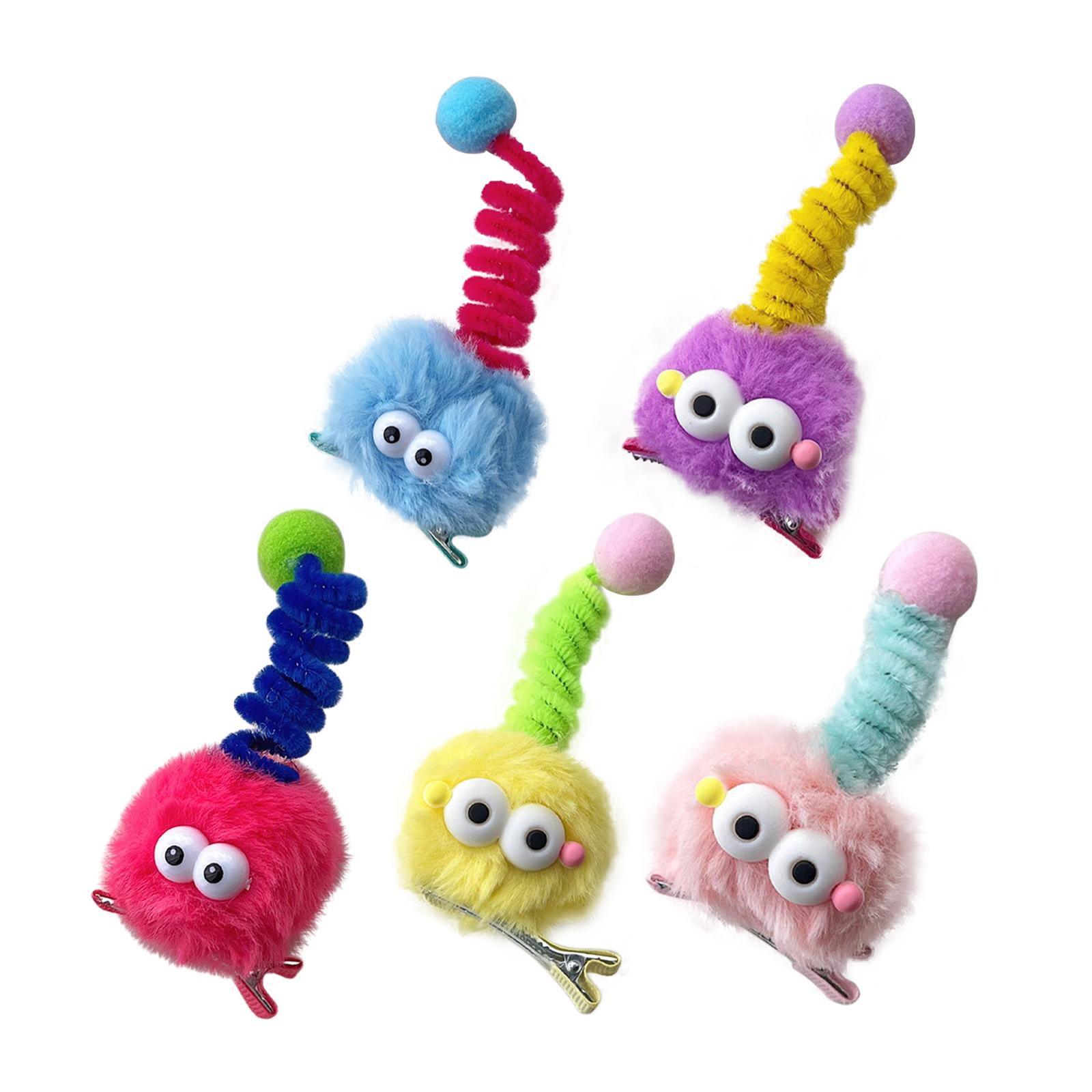 

Hair Clips Decor Novelty Gifts Barrette Plush Bangs Clip for Women Men Boys темно-розовый