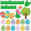 Easter Basket Kit with 8pcs Baskets and Stickers for Handmade Projects, Crafting, and Festival Gift Packaging Toys