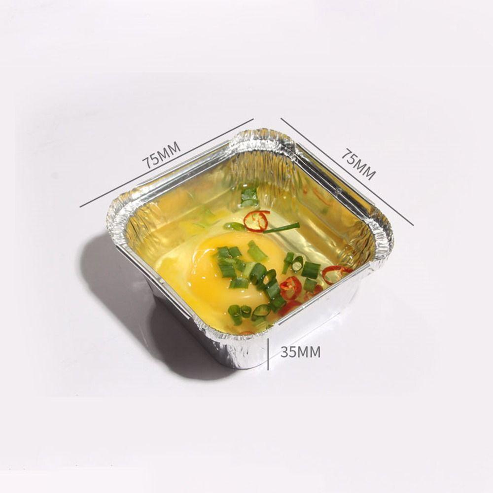 100Pcs Heart/Round/Square Baking Pans Aluminum Tin Foil Tinfoil Tray Baking Cup Tray  Pudding