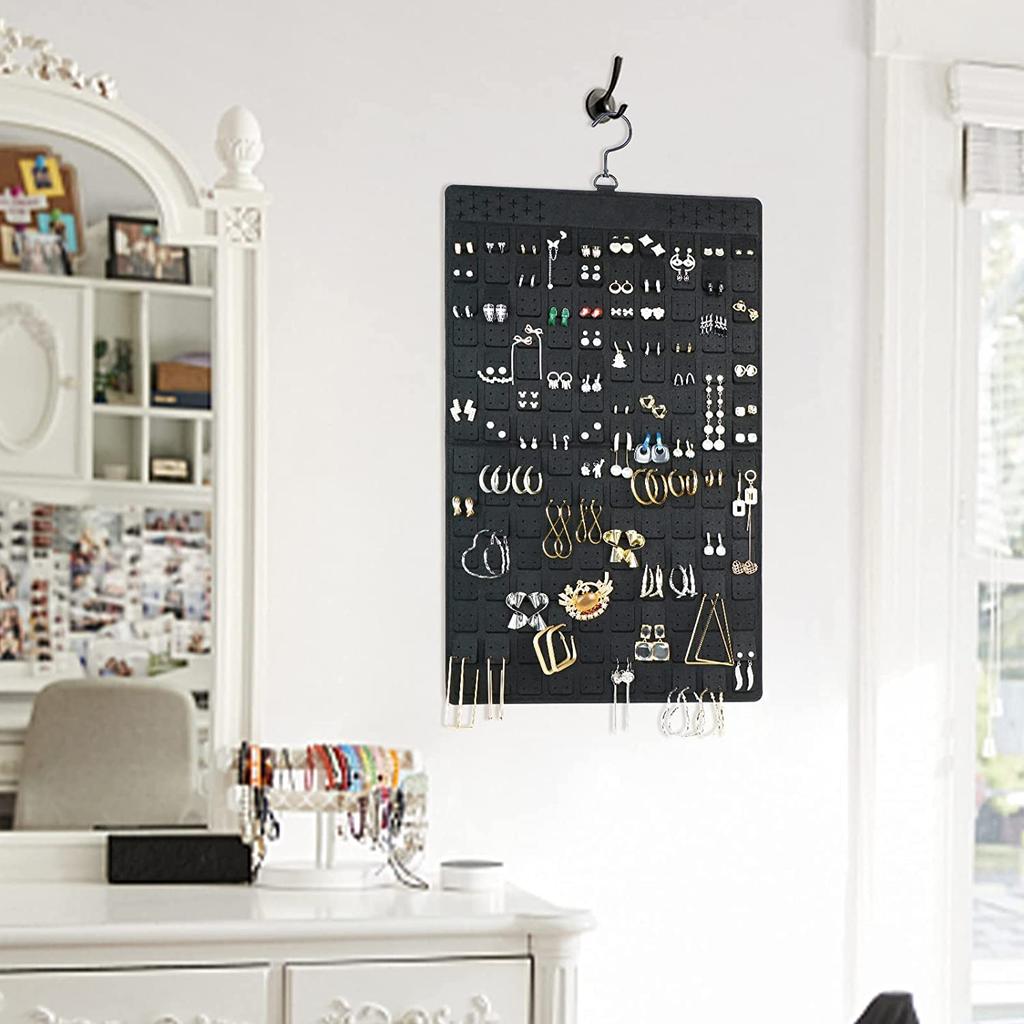 Schmuckhalter Organizer, Hängender Schmuck Organizer Beidseitiger Ohrring Organizer Display für 300 Paar Ohrringe und Halsketten