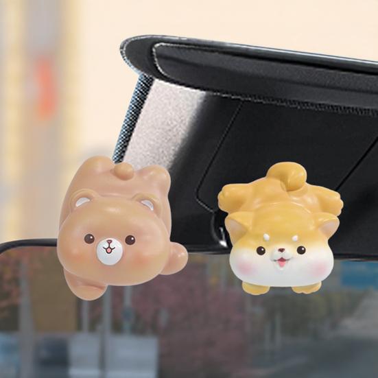 Car Ornament Cartoon Animal Car Dashboard Decoration Rabbit Duck Frog Dog Design Car Figurine High Temperature Resistant Car Accessories