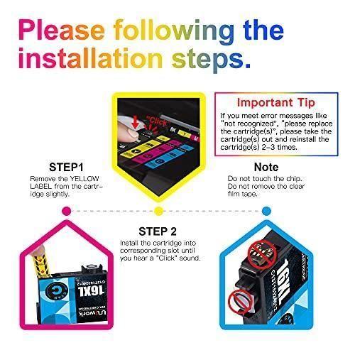 Cartouches d'encre - UNIWORK - Compatible Epson 16 16XL - 15-Pack - Multi-couleurs - Compatible Workforce