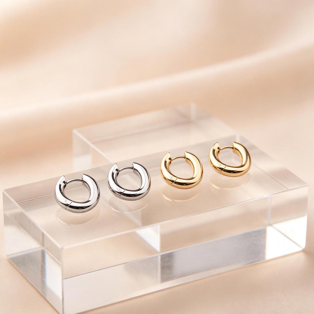 European Retro Stainless Steel High-Grade Light Luxury Earrings for Women