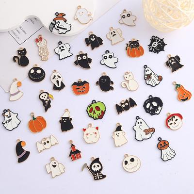 Halloweenová slitinová kapací náramek přívěsek Příslušenství Diy Duch Dítě Dýně Čarodějnický klobouk Přívěsek