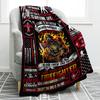 Firefighter Theme Printed Blanket for Sofa Bed Travel Camping Living Room Office Conditioning Blanket for All Seasons Gifts