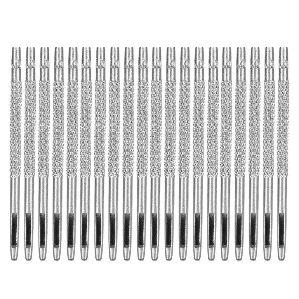 20Pcs Leather Hole Punch Carbon Steel Chromeplated Assorted Sizes Leather Punch Tool for Watch Band