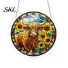 Home Decor Puzzle Gift Acrylic Suncatcher, Colorful Window Hanging, 7.48 Inch Sun Catcher Stained Glass Decoration Ornament, Ideal for Gifting