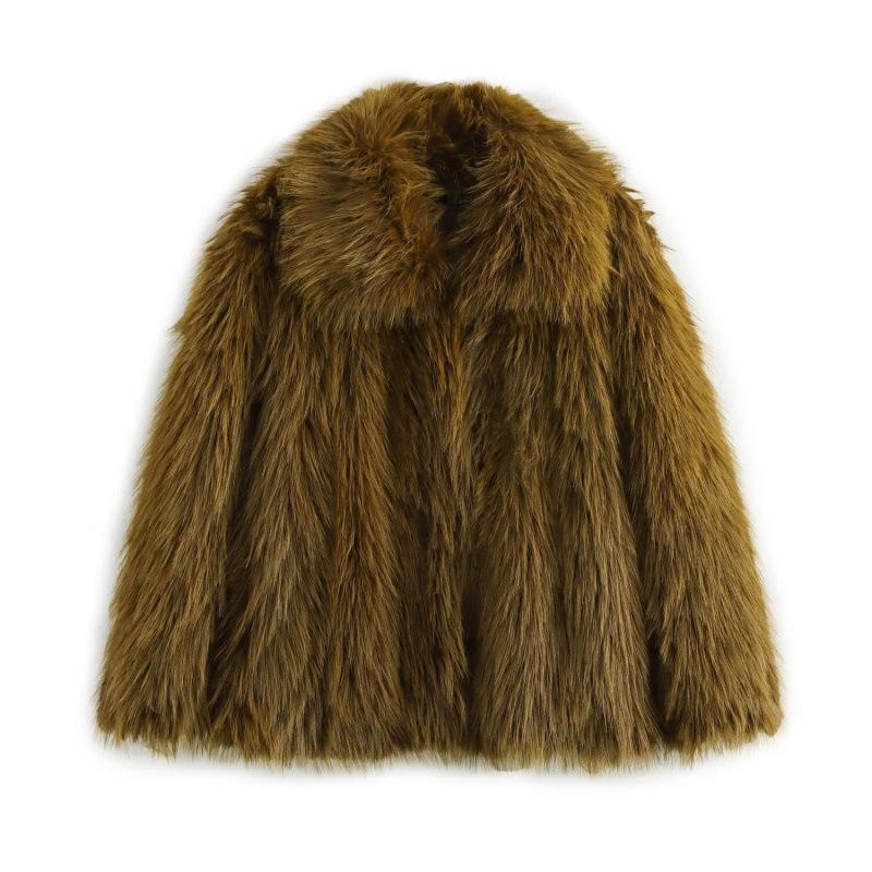 European & American Style Faux Fur Short Coat for Women - Winter Collection