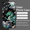 Stylish Tiger Dragon Marble Texture Printed Tempered Glass Phone Case for OPPO Realme 14 13 12 11 Pro+ GT Neo 3 2 X7 Pro Cover