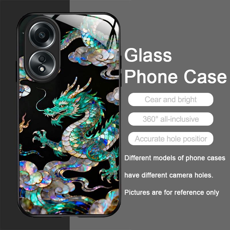 Stylish Tiger Dragon Marble Texture Printed Tempered Glass Phone Case for OPPO Realme 14 13 12 11 Pro+ GT Neo 3 2 X7 Pro Cover