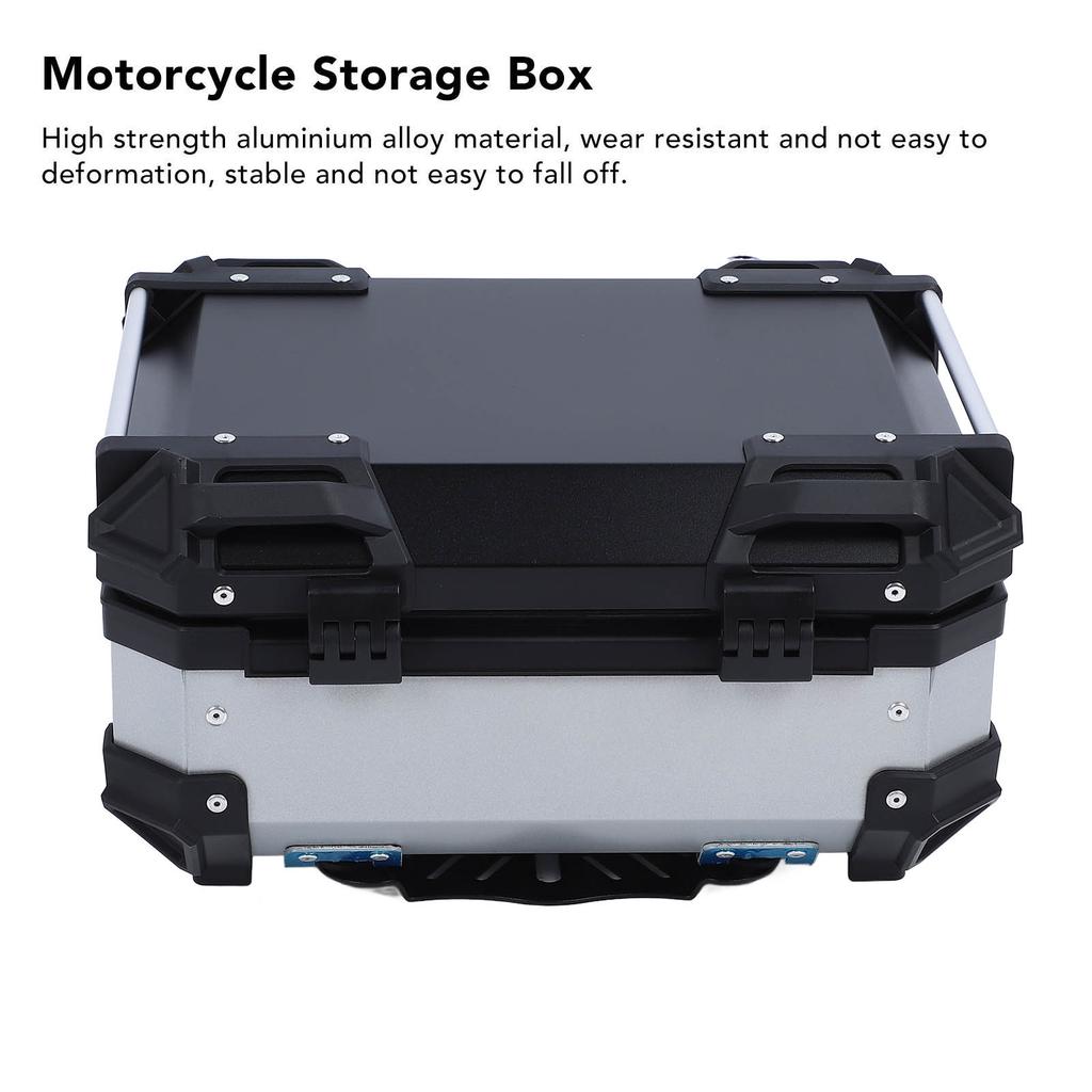 Motorcycle Luggage Box with Removable Base and Liner 28L Large Capacity Shockproof