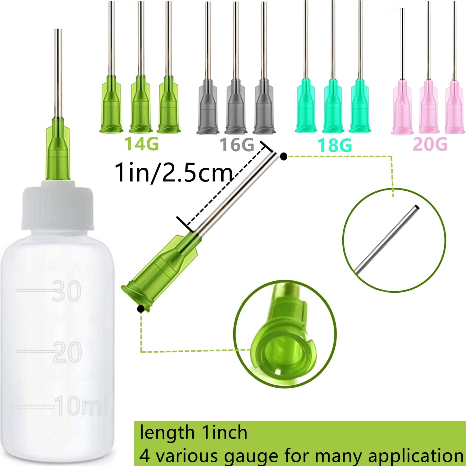 Lot De 6 Bouteilles Applicatrices 5 Ml Avec Aiguille - Pour Colle, Encre, Huile - Précision Et Réutilisable