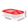 Meal Prep Containers 3-Compartment Lunch Storage Box School Food Container For Home Office Camping Picnic School Restaurant