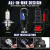 1/2PCS H4 Bi LED Projector Lens Headlight Bulbs Canbus Auto Fog Lamp H4 White High Low Beam Light Headlamp For Car Motorcycle 12V 24V