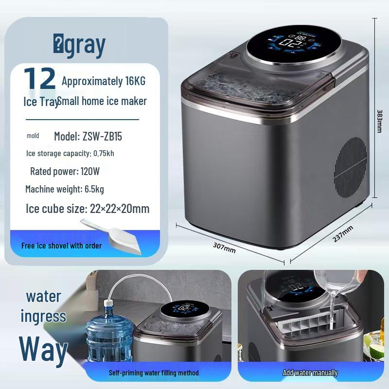 Máquina de Gelo Automática de Grande Capacidade para Casas, Dormitórios, Cafés e Vendedores de Rua