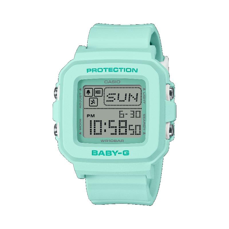 

Casio Baby-G Women s Resin 100M Water Resistant Shock Resistant Alarm Quartz Watch BGD-10-3 зелёный