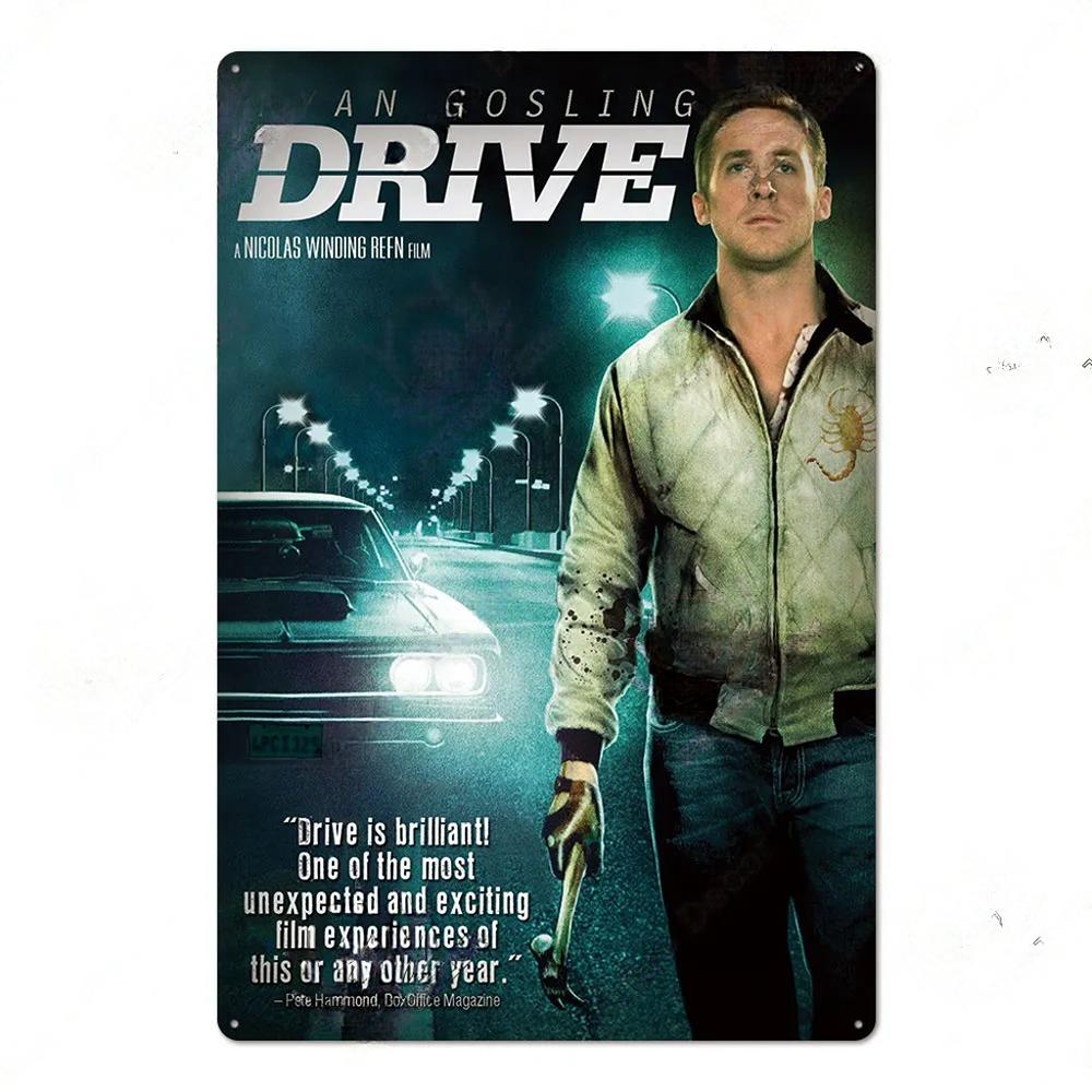 FJ Classic Movie Posters Decor Vintage Metal Signs Tin Sign Plaque Iron Movie Posters for Cinema Bar Pub