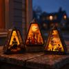 Cordless Mini Pumpkin Lanterns Battery Operated Halloween Night Light Ghost Festival