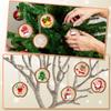 18pcs/set Vintage Christmas Tree Wood Pendant Cartoon Xmas Tree Hanging Ornament  New Year