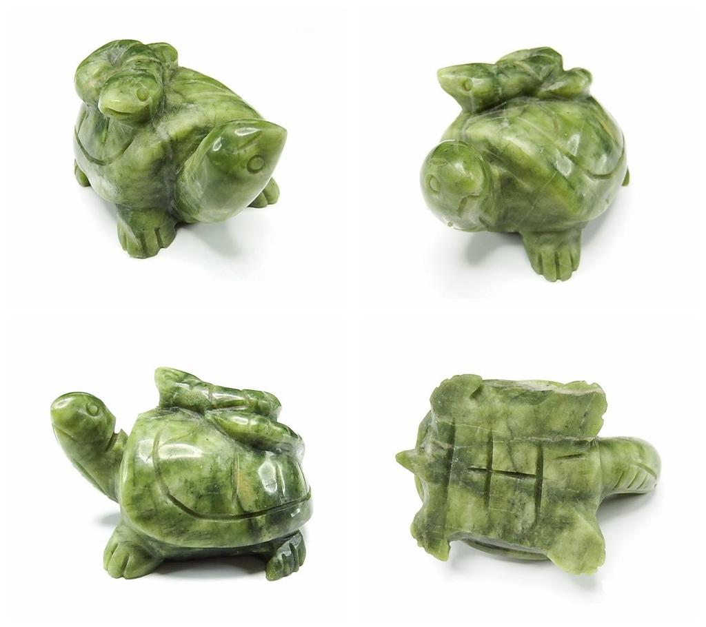 Hand-Carved Natural Serpentine Stone Basalt Bug (Sekigai Basalt Bug) - Traveler's Amulet, Lucky Charm, Feng Shui Item (Hand-Carved Basalt Bug)