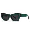 High-Quality New in Fashion  Designer Cat Eye Women Sunglasses For Female Gradient Vintage Rivet Sun Glasses Luxury Sexy Ladies Eyewear