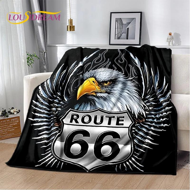 Retro Amerika Historische Route 66,Mother Road,mãe Estrada Deken,Zachte Worpdeken voor Thuis Slaapkamer Bed Sofa Picknick Kind Cadeau